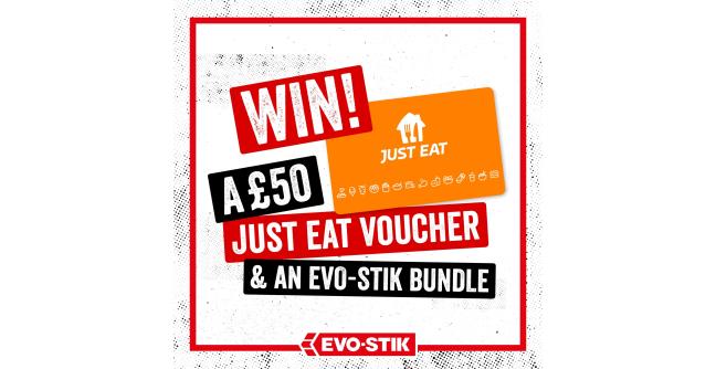 Win a £50 Just Eat voucher and an EVO-STIK product bundle